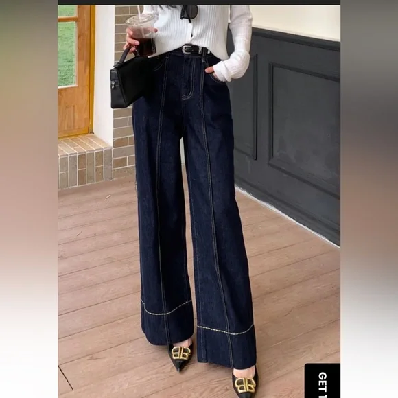 Commense Dark Indigo Flare Jeans - Picture 2 of 8